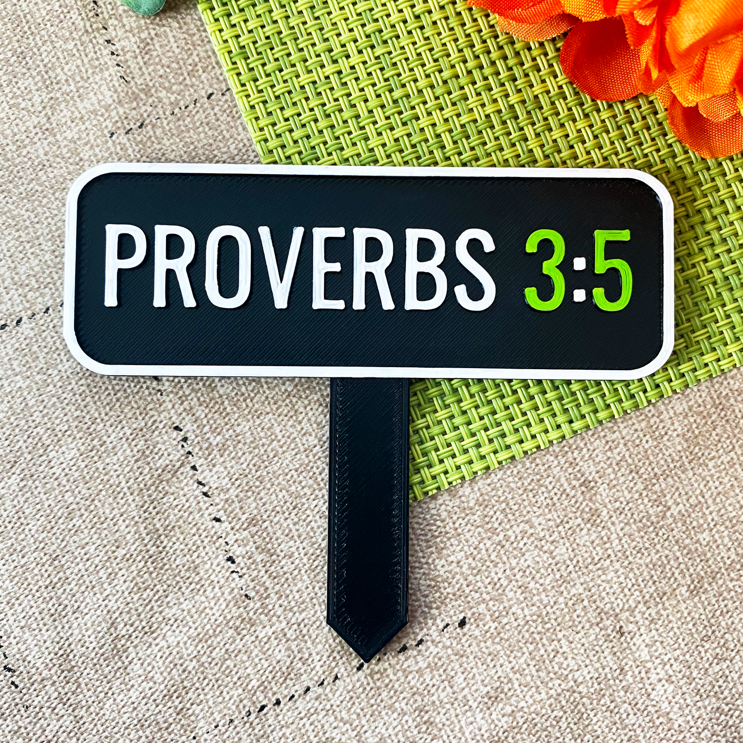 Proverbs 3:5 Planter Stake