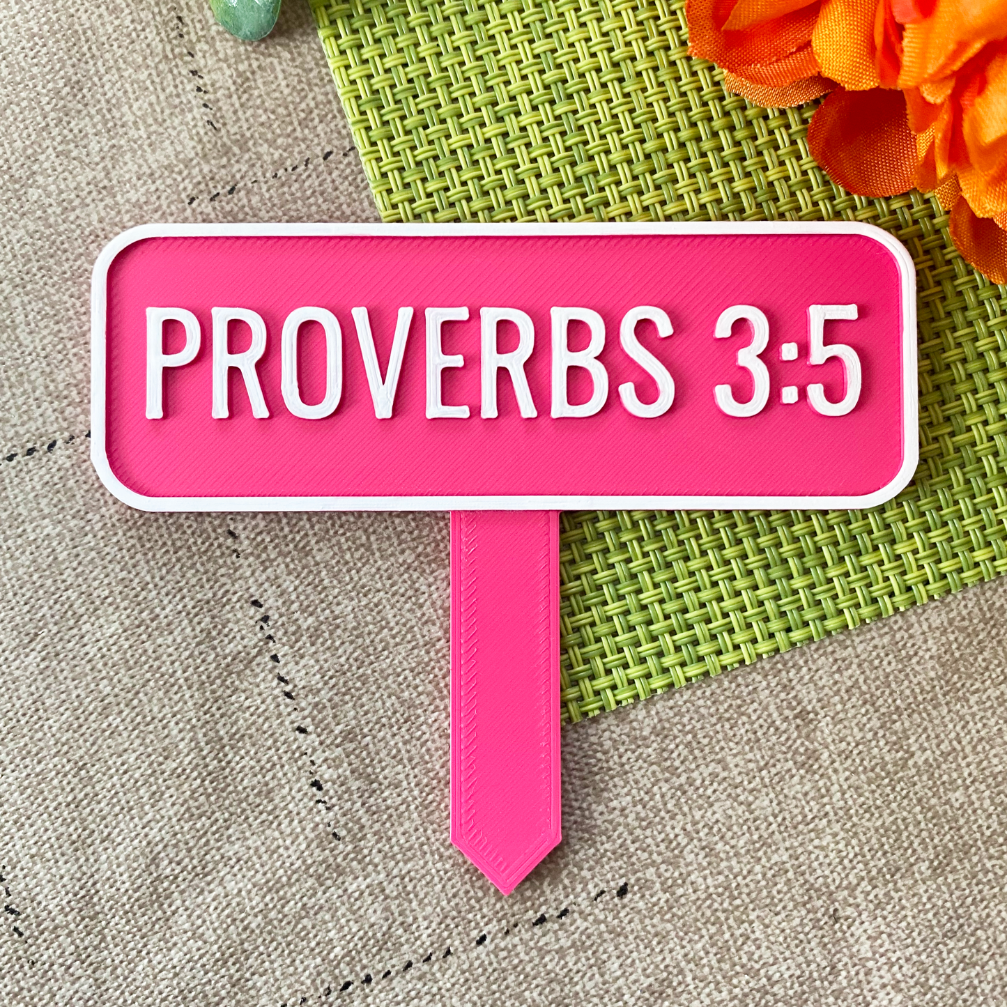 Proverbs 3:5 Planter Stake