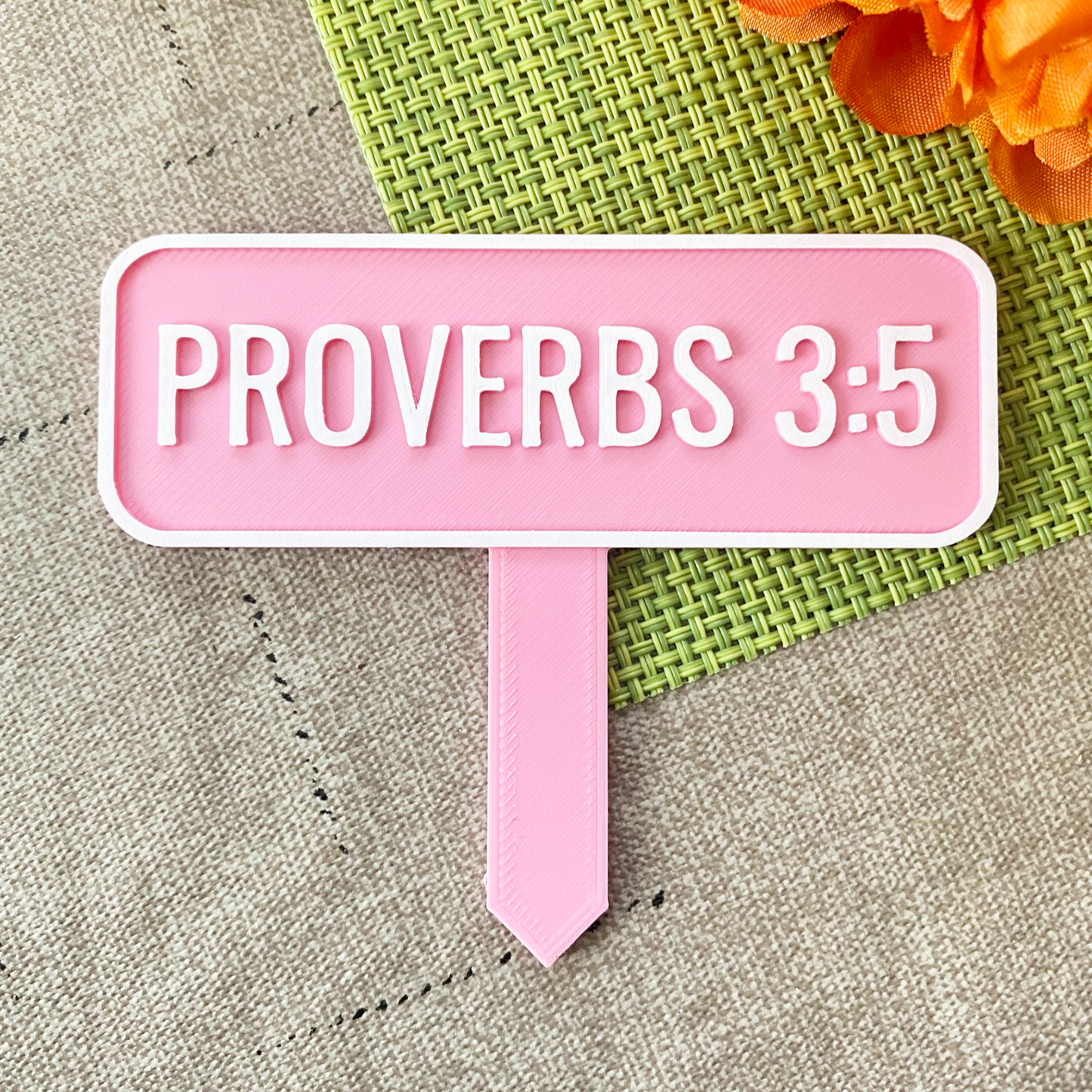 Proverbs 3:5 Planter Stake