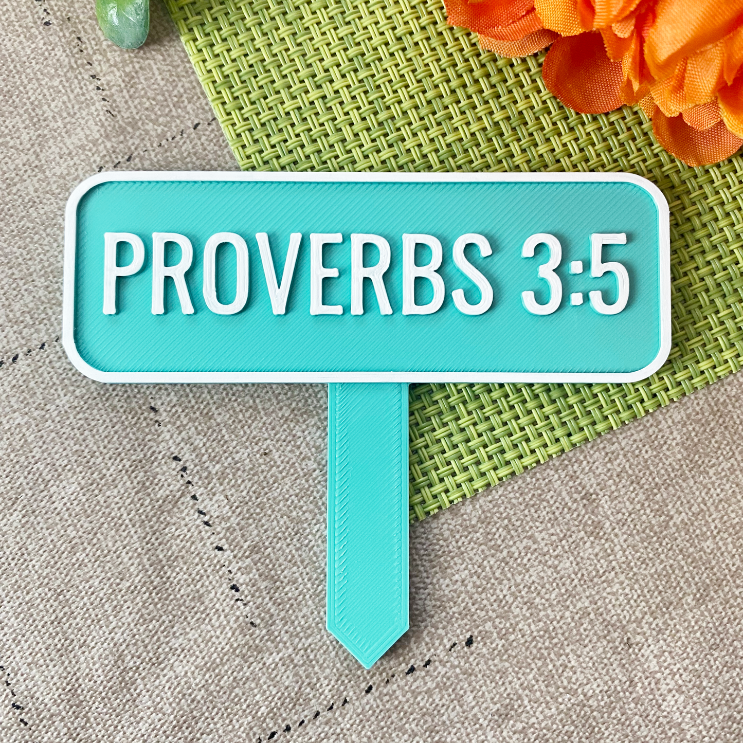 Proverbs 3:5 Planter Stake
