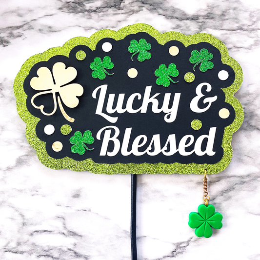 Lucky and Blessed Planter Décor Statement