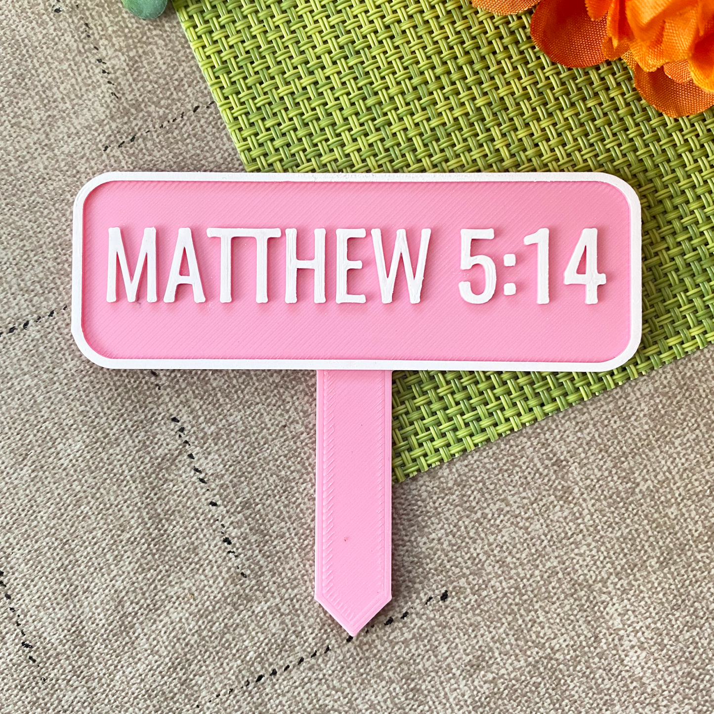 Matthew 5:14 Planter Stake